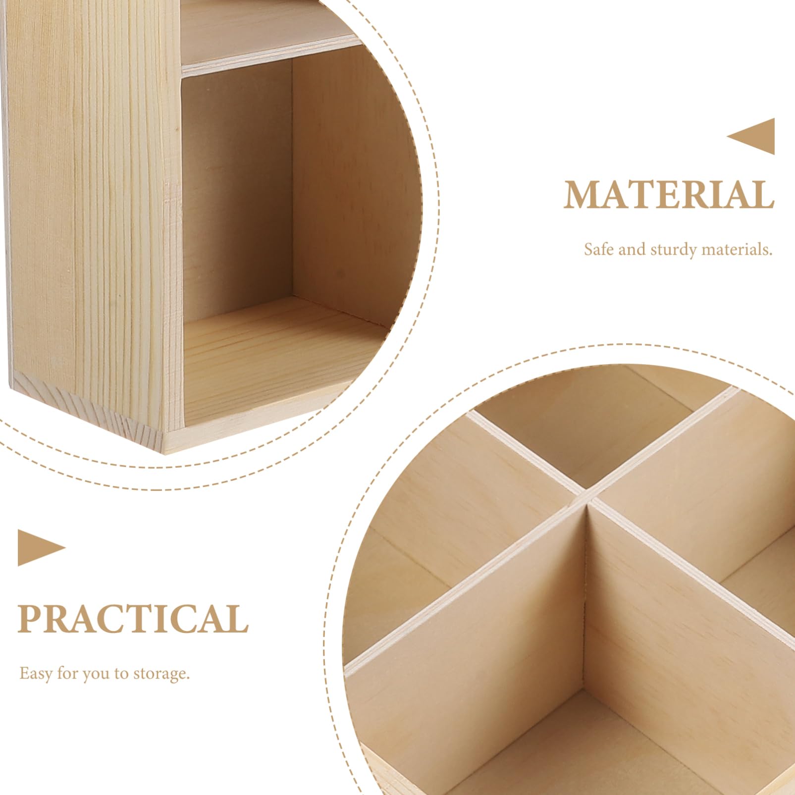 Scatola Organizer Legno Per Gioielli Con Scomparti Multipli Contenitore Da Scrivania Elegante e Pratico Per Anelli Orecchini e Piccole Cose Per Donne e Amiche