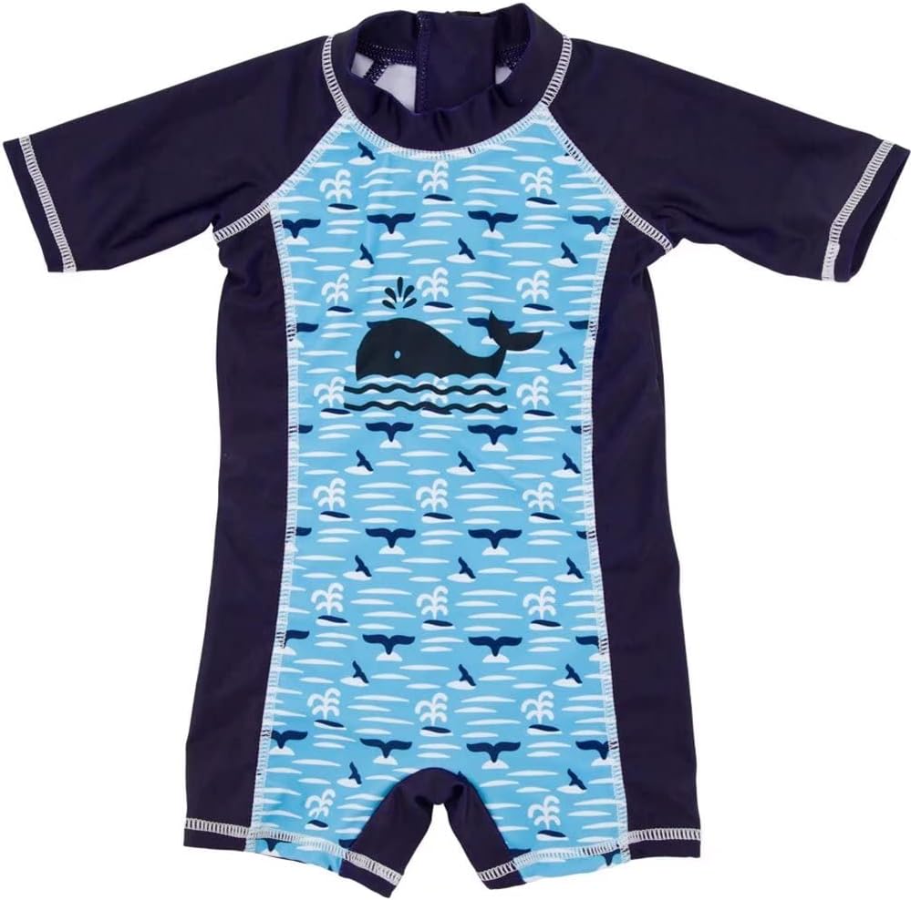AchiyiBaby Boys Toddler One-Piece UPF 50+ Sun Protection Swimsuit Lovely Cartoon Prints Bathing Suit Swimwear