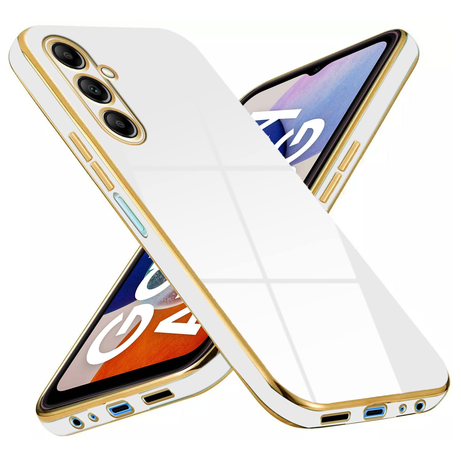 ERIT® Ultra Thin Premium Shockproof Soft Cover Electroplating 6D Design Case Back Cover Anti-Shock | for Samsung F15 5G / Samsung M15 5g (White) (B0D2BC4318) Amazon Price History, Amazon Price Tracker