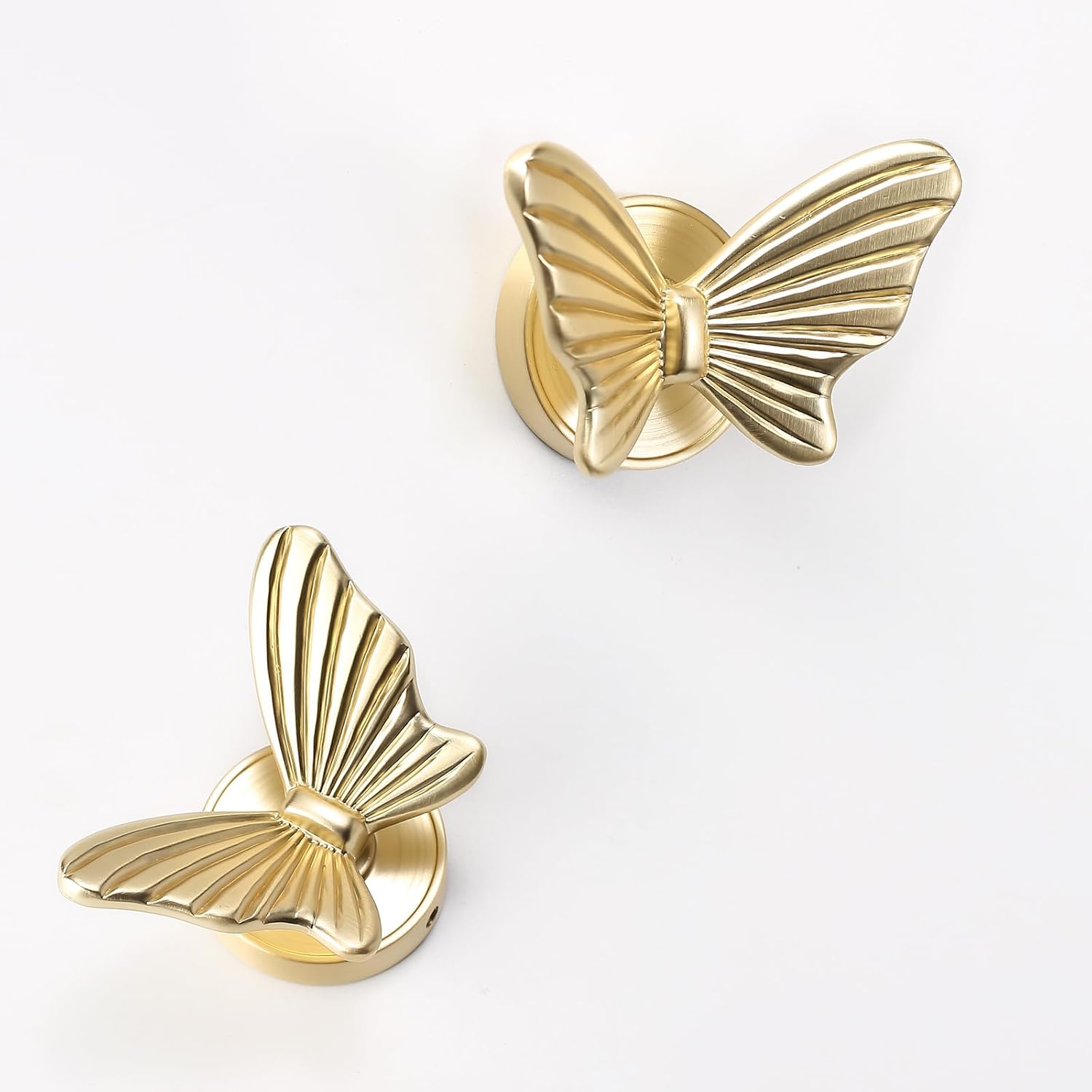 Butterfly Wall Hook, Decorative Coat Hook, Solid Zinc Alloy Heavy Duty Wall Mounted Robe Hook for Bathroom, Bedroom, Entryway, Towel & Hat Hanging (8, Copper Wire Drawing)