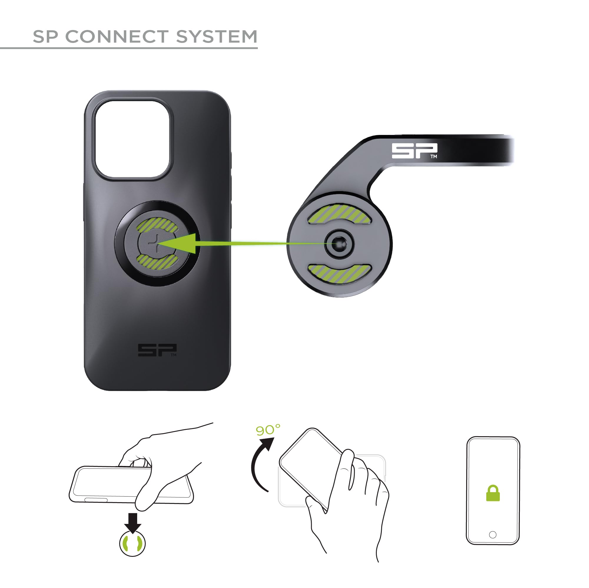 SP CONNECT Mountain Bike Bundle |SPC+| kompatibel mit Samsung S24 | Handyhalter für Mountainbike| Mountainbike MTB Handy Halterung Gadget