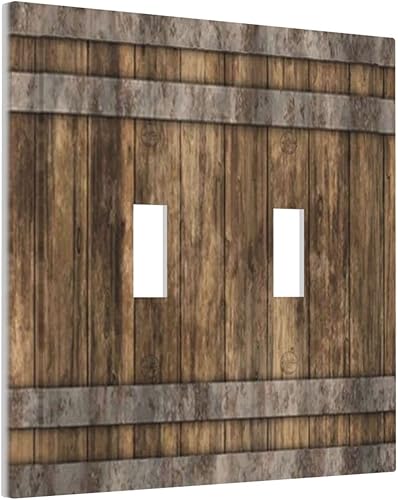 Miniatura 110 de Puerta de castillo de madera de mediados de siglo, estilo griego, cubierta de interruptor de luz de palanca individual, placa decorativa de pared