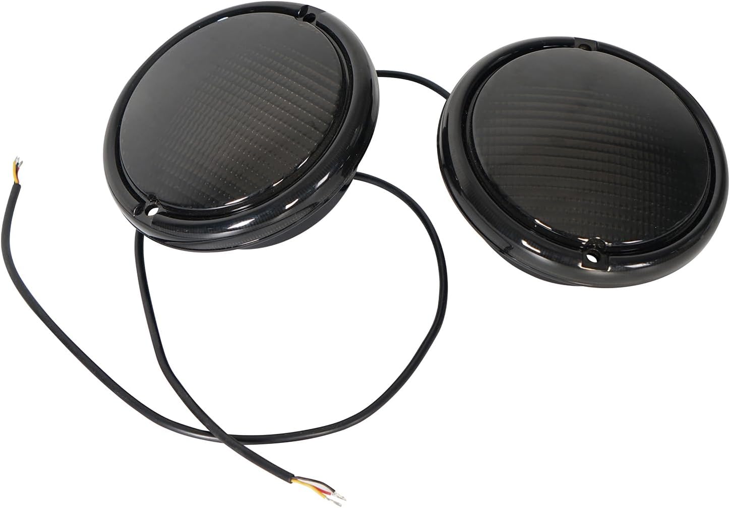 Hooke Road Front Turn Signal Lights Parking Light LED Amber Lamps and White DRL with Smoke Lens for 1976-1986 Jeep CJ5 CJ7 CJ8 Scrambler (Pack of 2)