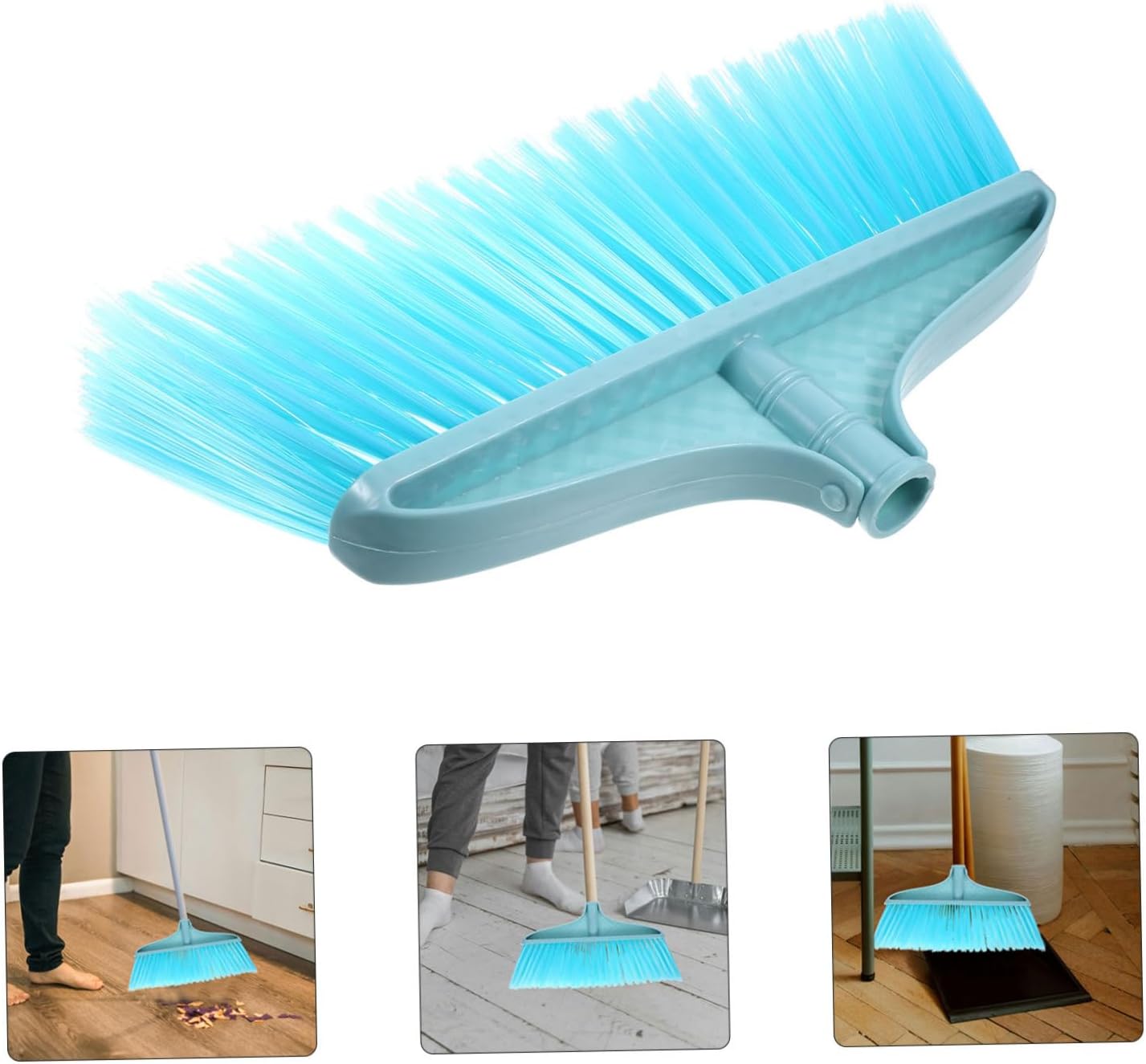 Broom Head Replacement for Indoor Floor Sweeping Durable Plastic Cleaning Tool with Easy Installation Compatible with Broomsticks for Home and Office Use