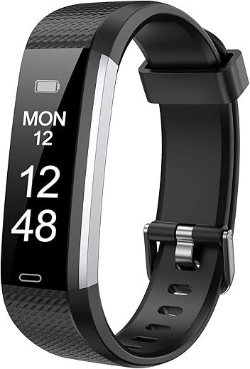 Fitness Tracker with Sleep Monitor, Activity Tracker with Step and Calories Counter, IP67 Waterproof Fitness Watch with Pedometer, Stopwatch for Women Men