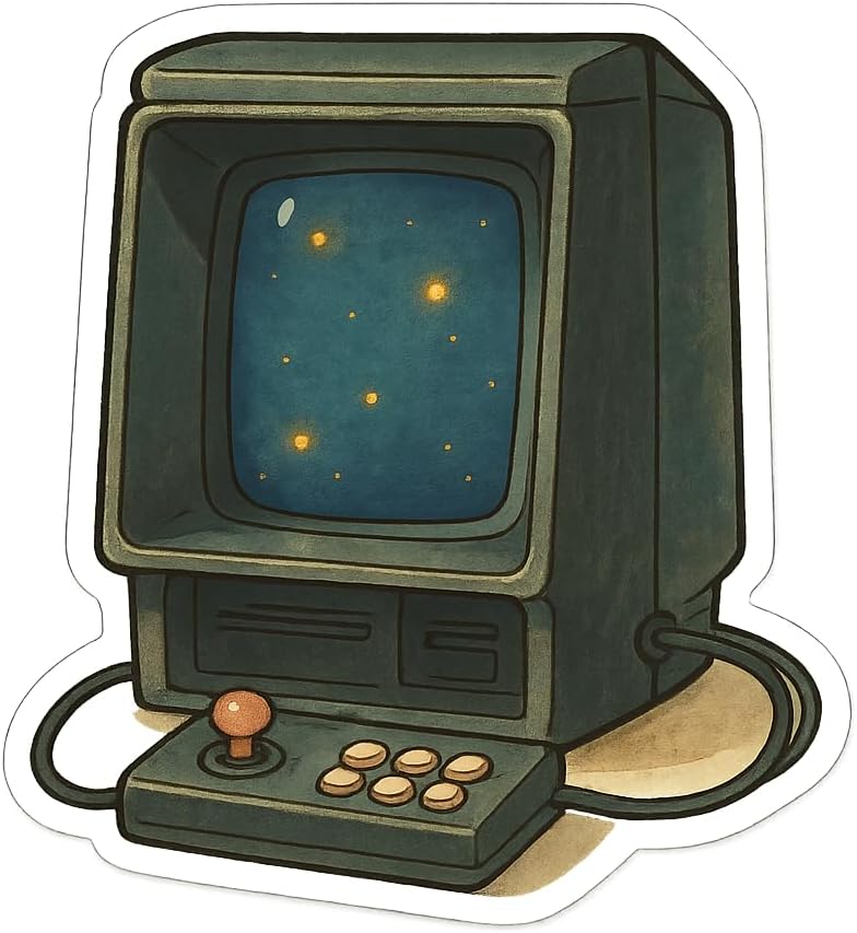 (3 Pack) Vectrex Gaming System Cinematic Anime Style Art Sticker (2.5" x 2.75")
