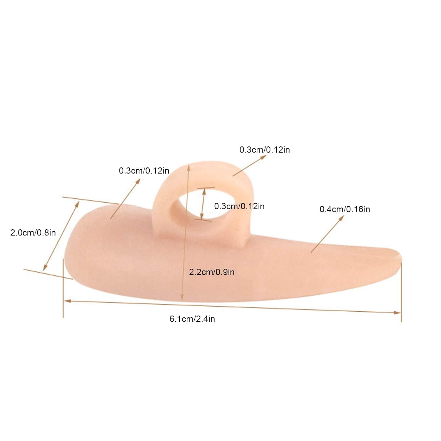 10 Pairs Hammer Toe Pad, Original Hammer Toe Gels Hammer Toe Cushions Pad Corrector Middle Toe Single Hole Support Crest for Women and Men Cushion Support Temporary Splint Crooked Claw for Adults