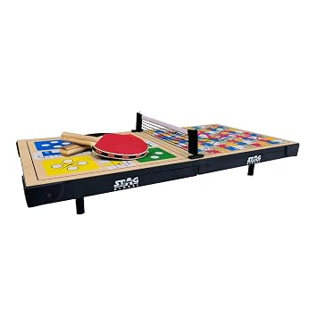 STAG Global (NEW Launch) 3 in 1 Super Mini TT Table | Portable Fun Tabletop Game for Kids & Family | Lightweight Indoor TT Table with Net, Rackets & Balls (3 in 1)