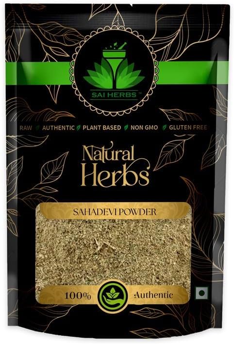 Verem Sahadevi Herbal Powder - Vernonia Cinerea Herbal Powder - Boosts Energy and Immunity - Relieves Stress - Blood Purifier - Pure & Natural (100 Grams)
