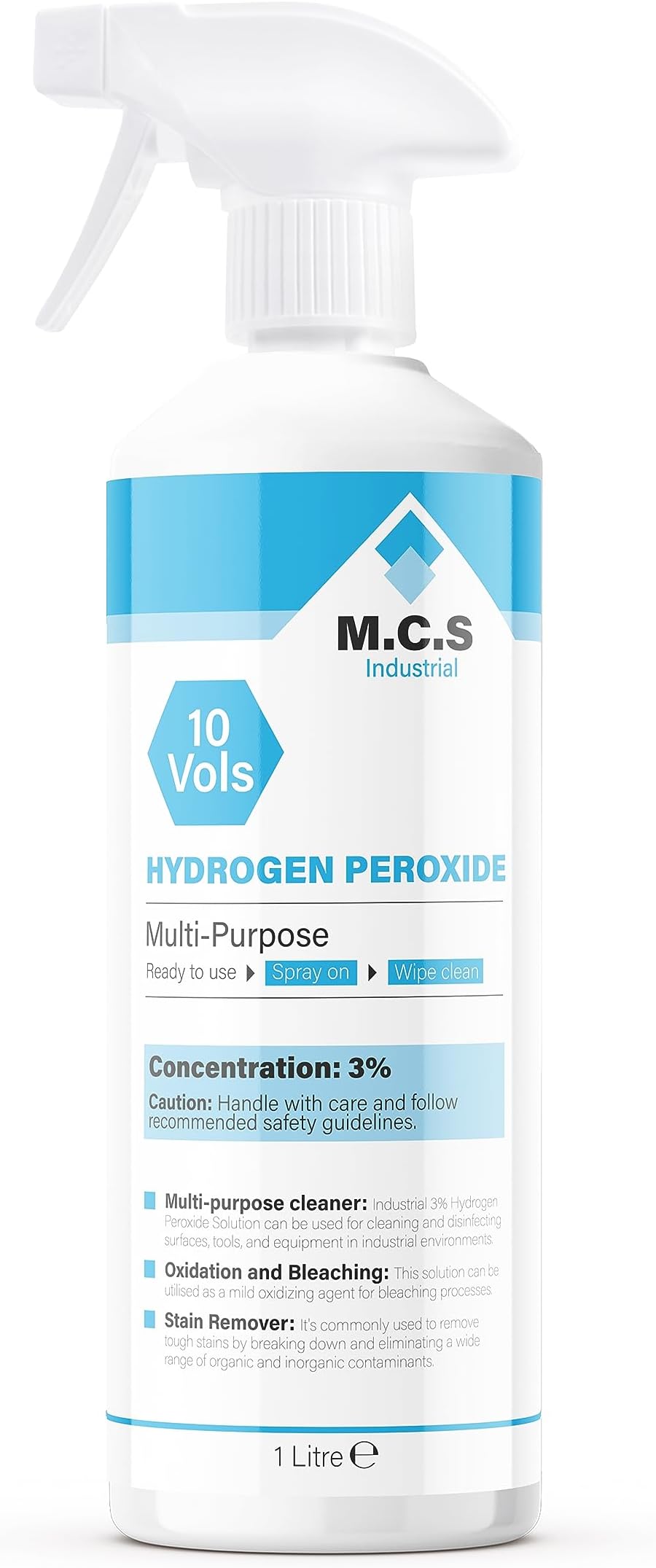 M.C.S MCS Industrial-Hydrogen Peroxide 3%, 1 Litre