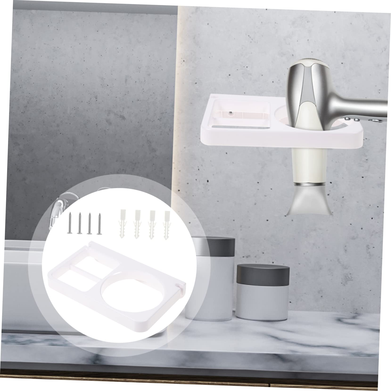 Alipis 3pezzi Supporto Per Asciugacapelli Da Muro Rack Per Phon Compatto e Funzionale Organizer Per Bagno e Salone Design Sicuro e Pratico Facile Da Installare e Risparmio Di Spazio