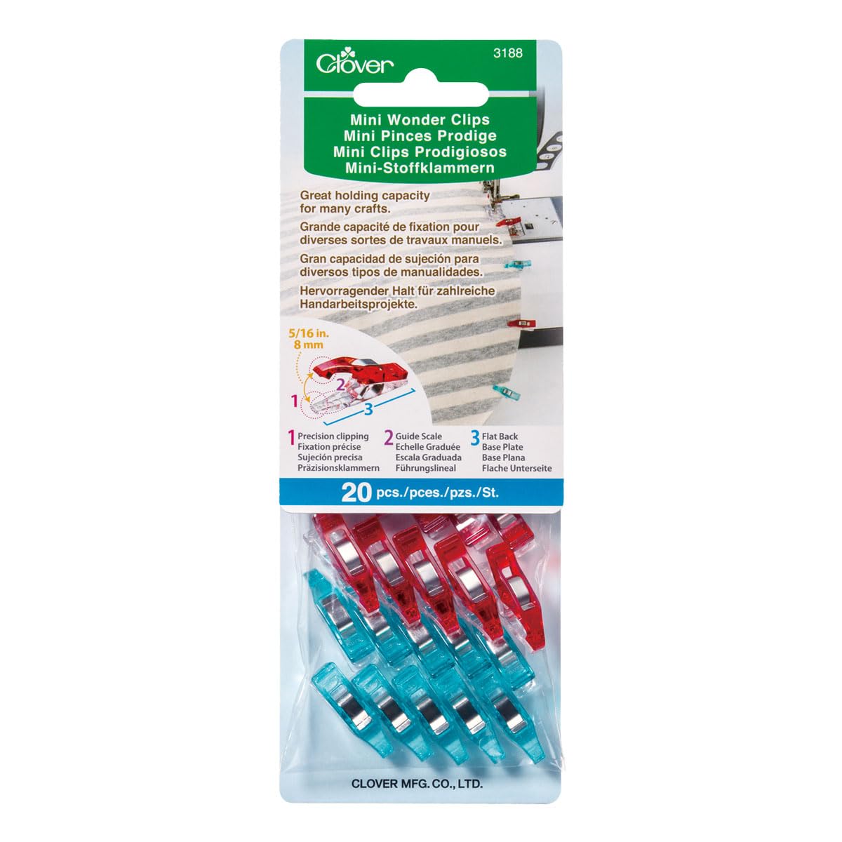 Clover Mini Wonder Clips - 50 Assorted Colors -2 Clover Mini Wonder Clips - 50 Assorted Colors -2