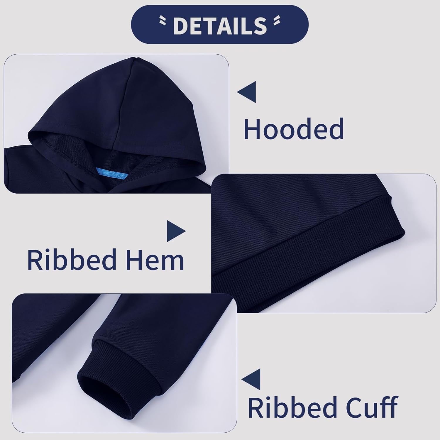 Phedrew Cotton Kids Hoodie Sweatshirt Midweight Long Sleeve Pullover Boys Girls Tops Clothes for Toddlers(Age 2-14) - Image 4