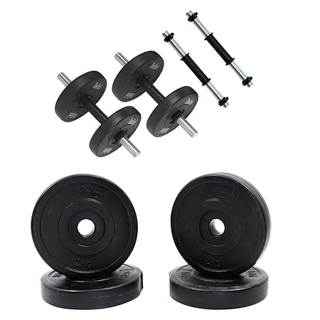 Buy Steelbird 4kg To 20 Kg Home Gym Dumbbell Set With 1 Pair Of Adjustable Dumbbell Rods And Pvc Dumbbell Plates 8kg Dumbbell Online At Low Prices In India Amazon In