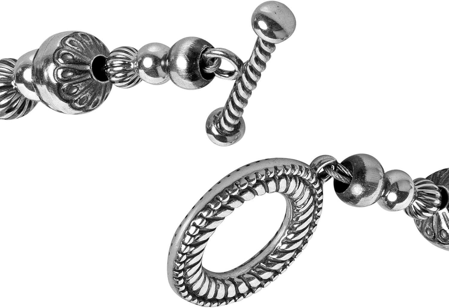 American West Jewelry Sterling Silver Native Pearl Beaded Bracelet Size S, M or L