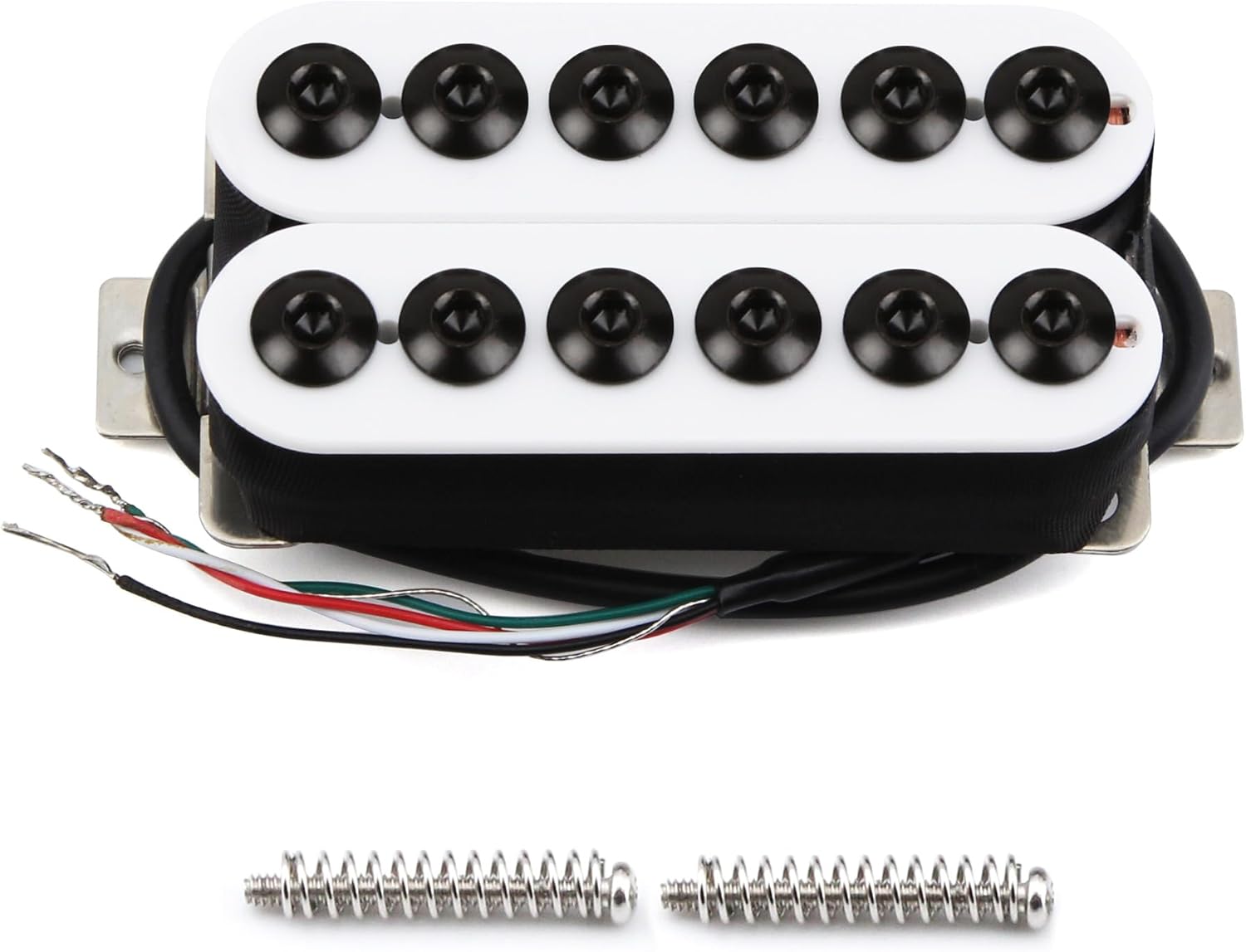 FLEOR Invader Style Guitar Humbucker Pickups High Output Ceramic Bridge Pickup for Electric Guitar Parts,White