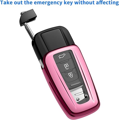 Miniatura 4 de Autophone - Funda con llavero para llave de automóvil de suave poliuretano termoplástico y protección de 360 grados, compatible con llave