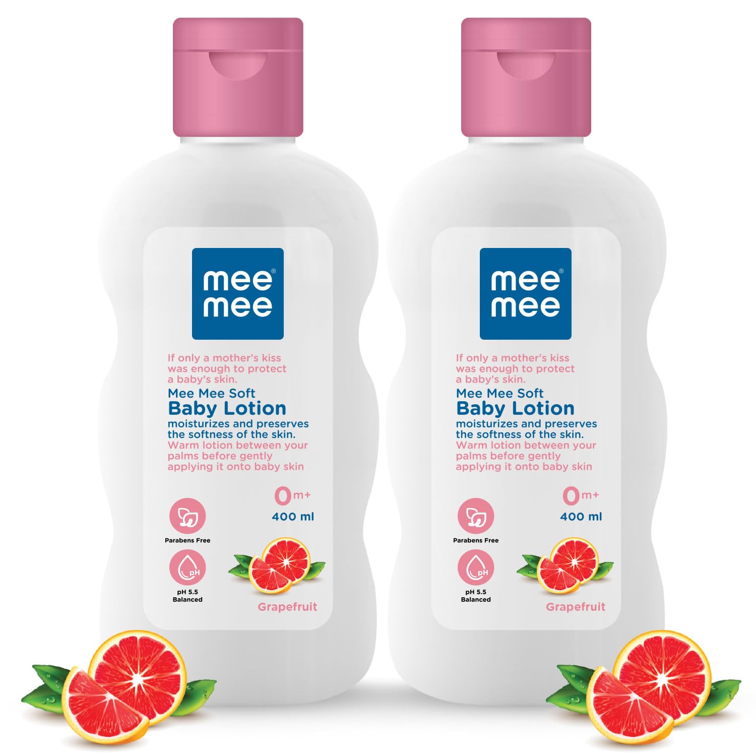 Mee Mee Soft Baby Lotion | Enriched with the goodness of Fruit extracts | 0+ months | For 24Hrs Moisturization | pH 5.5 balanced | Ideal For All Skin TypesPack of 2 (400ml)-image-22