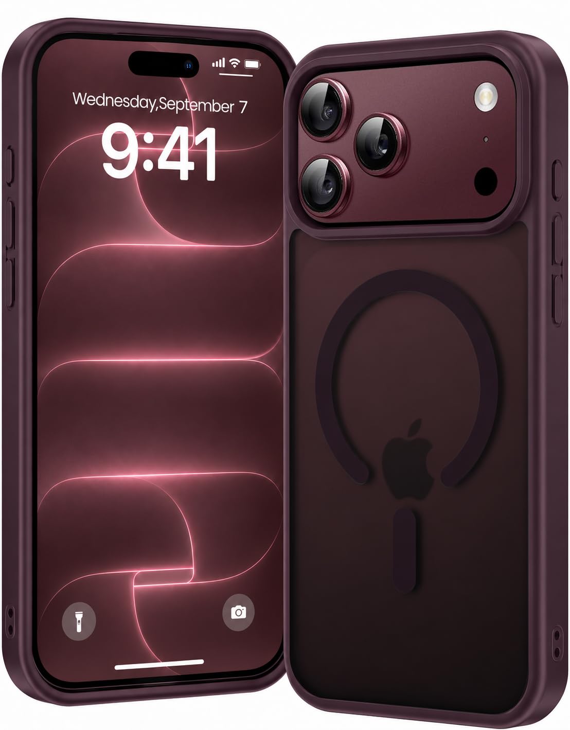 Elzzi Magnetic Magsafe for iPhone 18 Pro Max/iPhone 17 Pro Max Case (Compatible with MagSafe) Slim Translucent Matte Shockproof with Anti-Fingerprint Phone Case, Burgundy — Amazon image 19