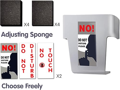 Miniatura 6 de Letrero con texto en inglés "No soliciting" para casa, compatible con timbres de puerta 12 Plus y 2 generación, letrero con texto en inglés "Please