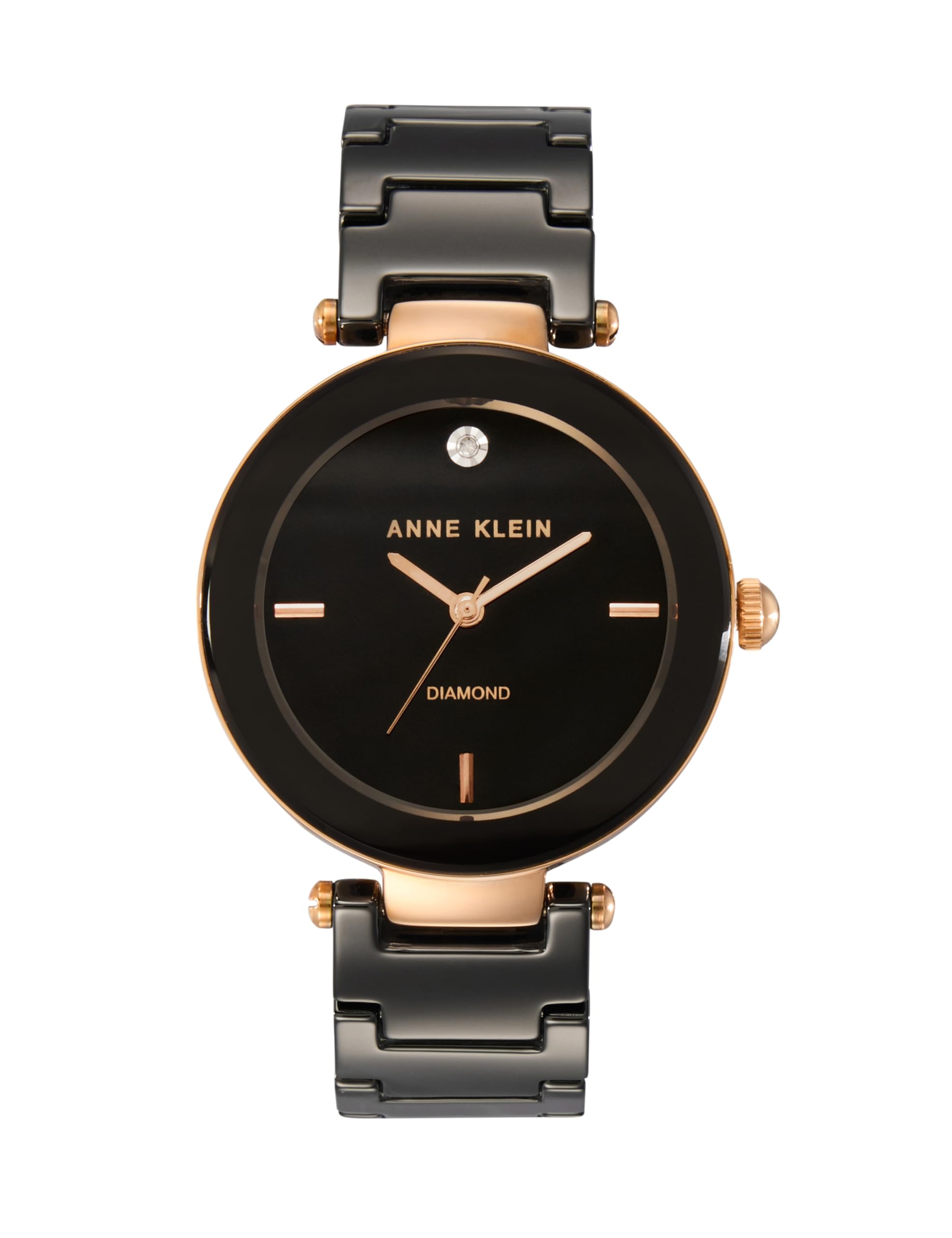 Womens 33 mm Black Dial Ceramic Analog Watch (Not assigned,Not Assigned)