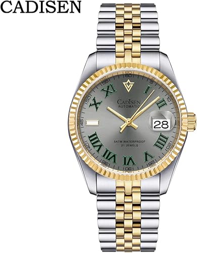 Miniatura 8 de CADISEN Relojes automáticos MIYOTA 8215 Reloj de pulsera impermeable para hombre, 38mm