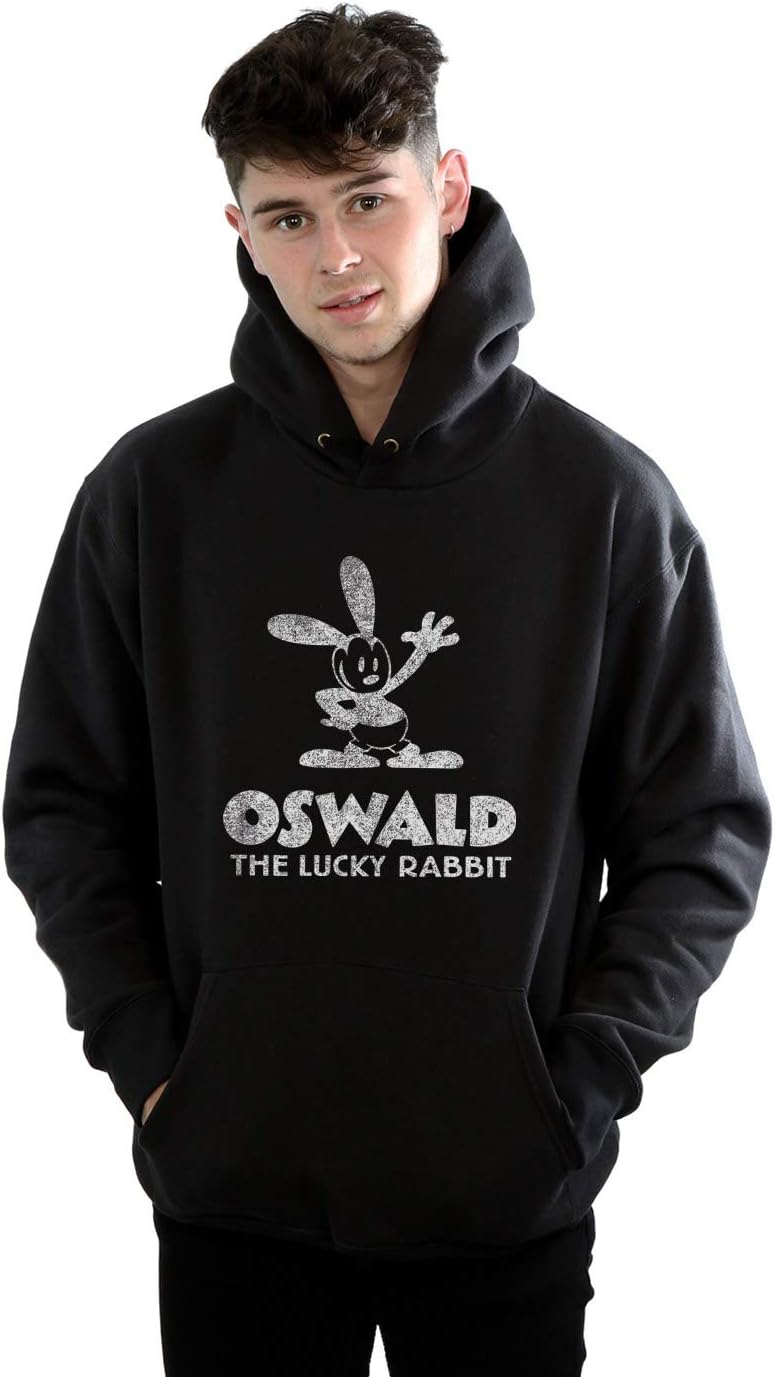 Disney Men's Oswald Logo Hoodie Black Large