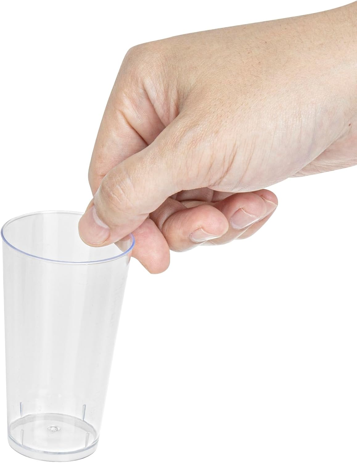 3 Ounce Shot Glasses, 100 Round Dessert Cups - Durable, Disposable, Clear Plastic Shot Glasses, For Serving Samples At Wedding Banquets And Catered Events - Restaurantware
