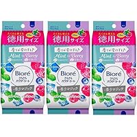 ビオレ　さらさらパウダーシート　ミント　ベリー　徳用サイズ28枚　17袋 ビオレ さらさらパウダーシート ミント ベリー 徳用サイズ28枚 17袋