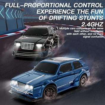 1:43 Mini RC Drift Car 4WD 15KM/H High-Speed 2.4GHz Remote Control Vehicle with Gyroscope Full-Scale Racing Vehicle for Teens Adults Birthday Gifts & Toys -KF30