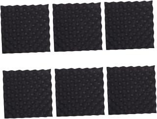 6 Piece Black PU Wedge Soundproofing Wall Panels for Studios