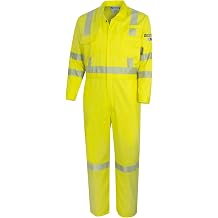 Oberon FR Arc Rated Hi Vis Safety Zip Up Coveralls - Flame Resistant with Reflective Tape - 10 Cal