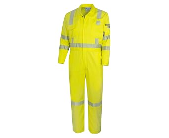 Oberon FR Arc Rated Hi Vis Safety Zip Up Coveralls - Flame Resistant with Reflective Tape - 10 Cal