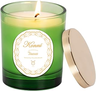 KONNI Zodiac Taurus Candle, April May Birthday Candle for Women, Lavender Scented Soy Candles, Taurus Astrology Gifts for Christmas, Special Occasions, Gift Ready (7oz-35 Hour Burn)