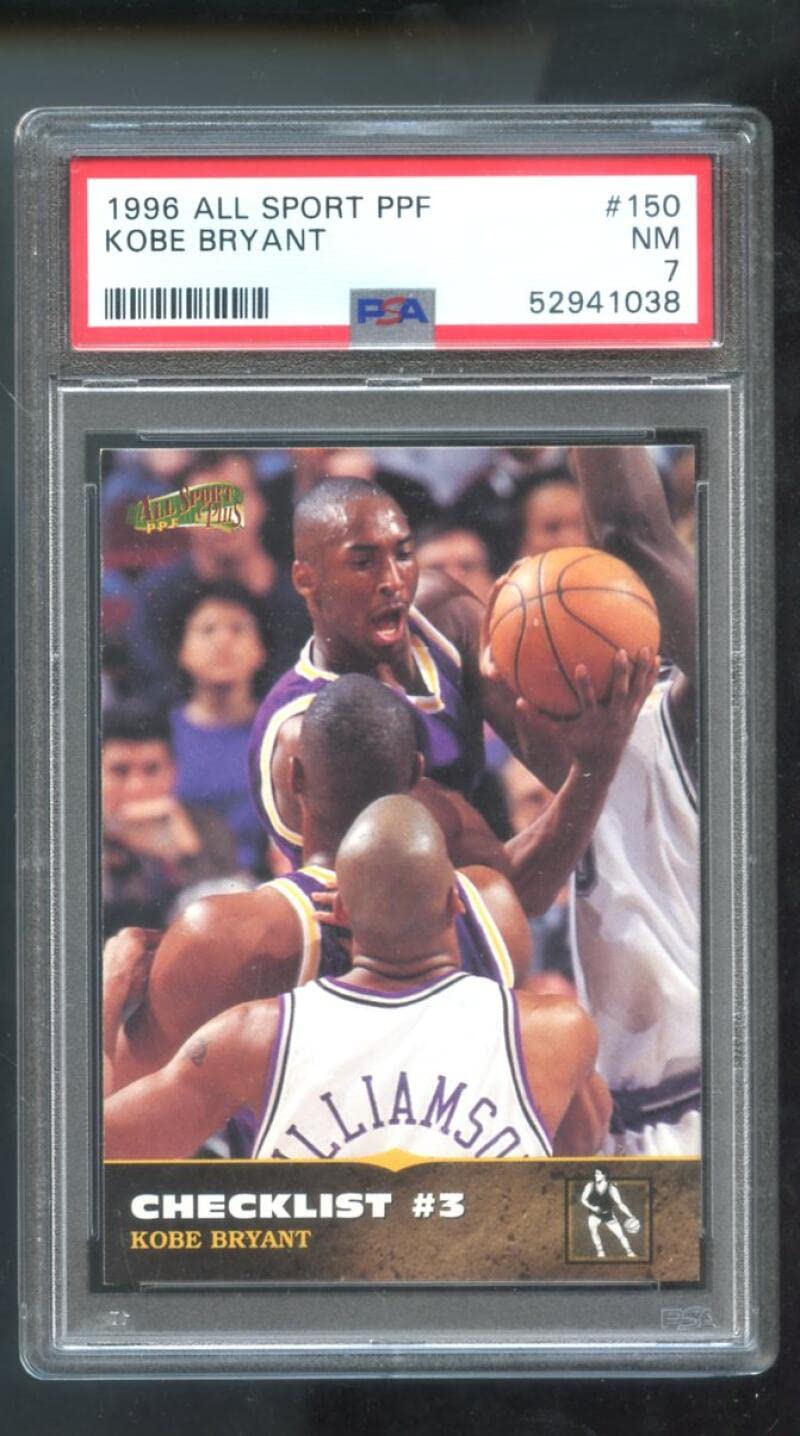 Amazon.com: 1996-97 All Sport PPF #150 Kobe Bryant ROOKIE PSA 7 Graded  Basketball Card NBA 1996 1997 Score Board Checklist #3 Los Angeles Lakers  Plus : Collectibles & Fine Art