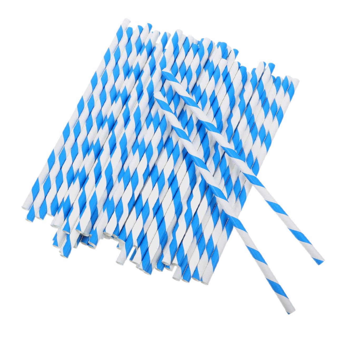 UKCOCO 150 Piezas Unidades Papel Sticks Algodón de Azúcar Rayas Azules para Máquinas Comerciales Conos para Fiestas Cumpleaños Bodas