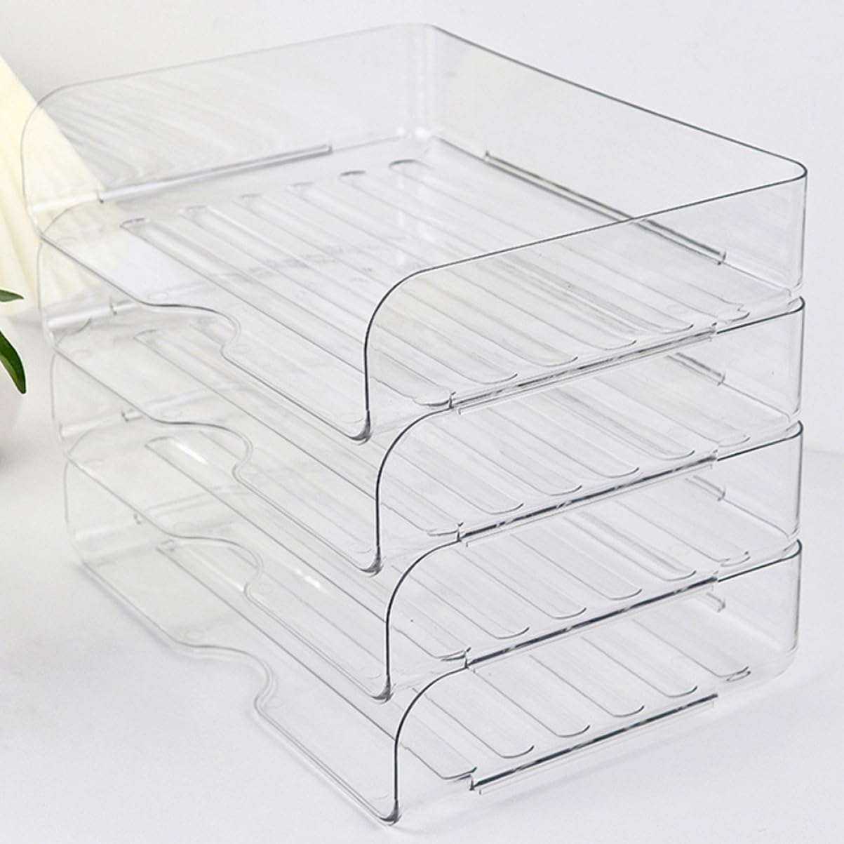 NUOBESTY 4stücke Teilige Stapelbare Papierablagen Schreibtischablagen Für Büro Papier-organizer Stapelbare Ablagen Schreibtisch-papierablage Aktenständer Büro-organizer Ablage Für