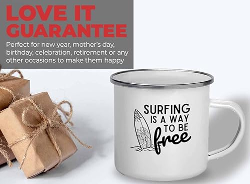 Miniatura 5 de Flairy Land Surfing Camper Taza 12oz  Surfing is free A  Surfing is free A  Surfing Enthusiast Gifts Water Sport Surfboard Athletics Hobby Beach Sea