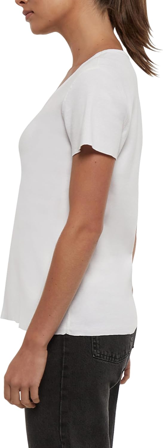 Three Dots Womens V-Neck Short Sleeve Tee - Image 3