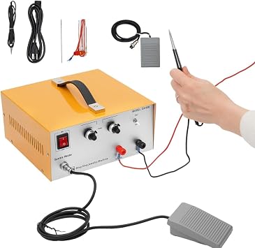Jewelry Spot Welder, 30A Pulse Sparkle Glisten Spot Welder Portable Spot Welder Electric Soldering Machine Spot, for Jewelry Gold Silver Platinum Jewelry Welding Spot Welder,220V