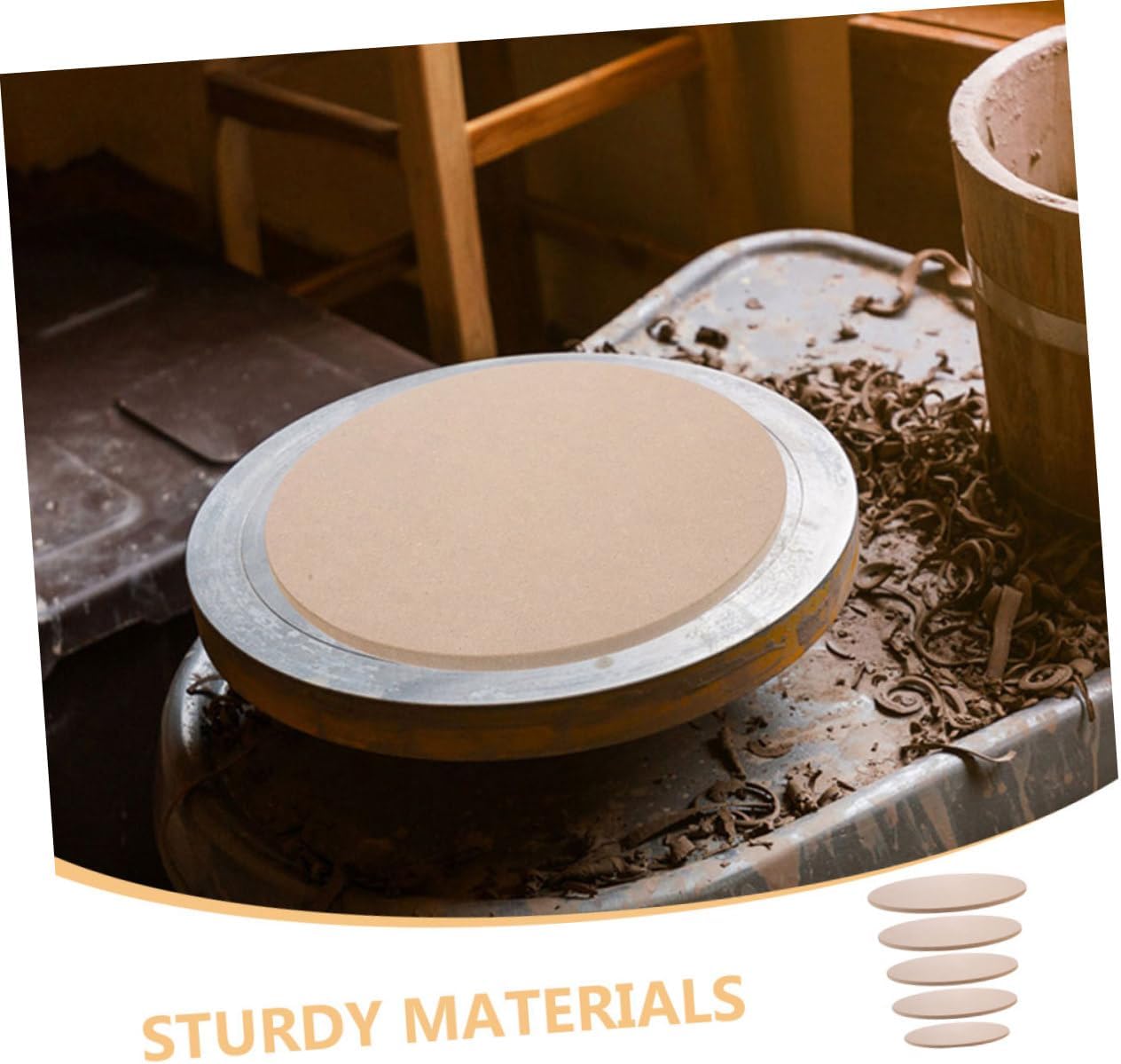 LALAFINA 5pcs Beginner Clay Tools Pottery Bats Drying Board High Density for Art Sculpture