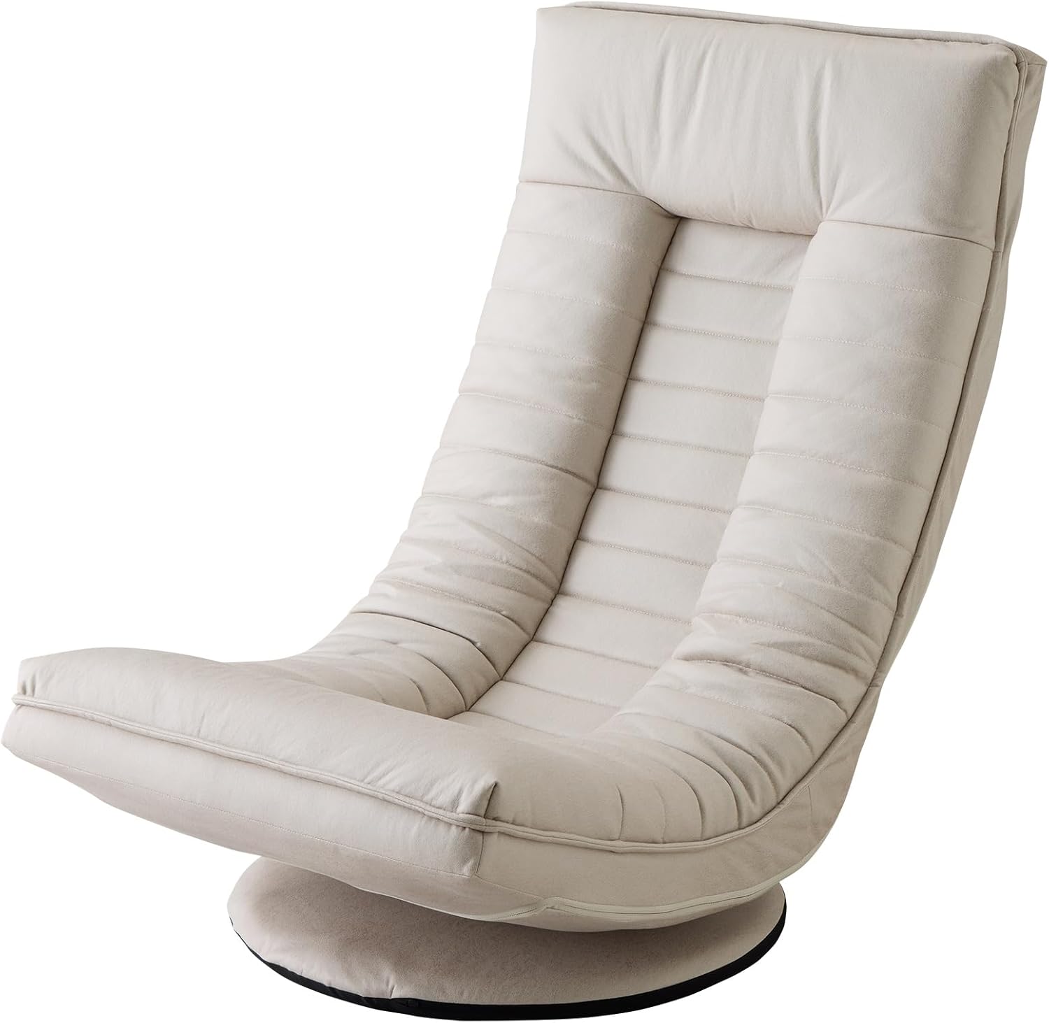 座椅子 1人掛け リクライニングチェア 多機能 回転式 ホワイト レザー