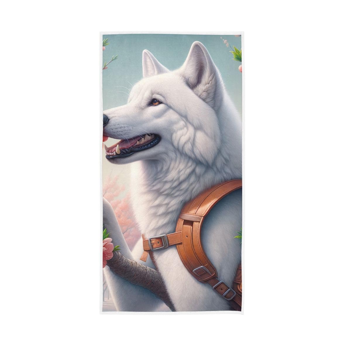 LSRCPD White Wolf Peach Blossom Hand Towels, Lightweight Towels for Bathroom, Gym, Hotel, Spa 15 x 30 Inches