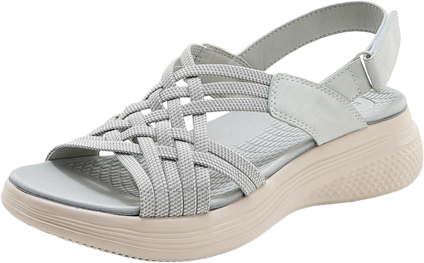 ZSpzx Women Platform Sandals,Breathable Ladies Dress Casual Shoe Summer Fashion Non-Slip Beach Vacation Slippers Indoor Outdoor Peep Toe Sport Sneakers Comfortable Slip-On Walking Footwear