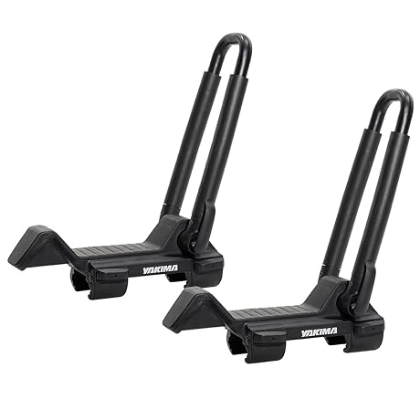 Yakima JayLow J-Cradle Rooftop Kayak Mount for 1 or 2 Kayaks – Car Roof Rack Carrier for Round, Square, Factory or Aerodynamic Crossbars, Holds 1 Boat Up to 100lbs or 2 Boats Up to 130lbs Total