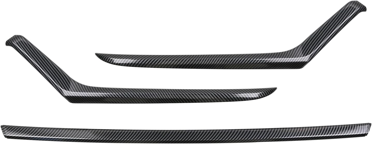 for Toyota Grand Highlander 2023-2025 Black Front Engine Hood Grill Strip Trim 3pcs Car Accessories (Carbon Fiber Black)