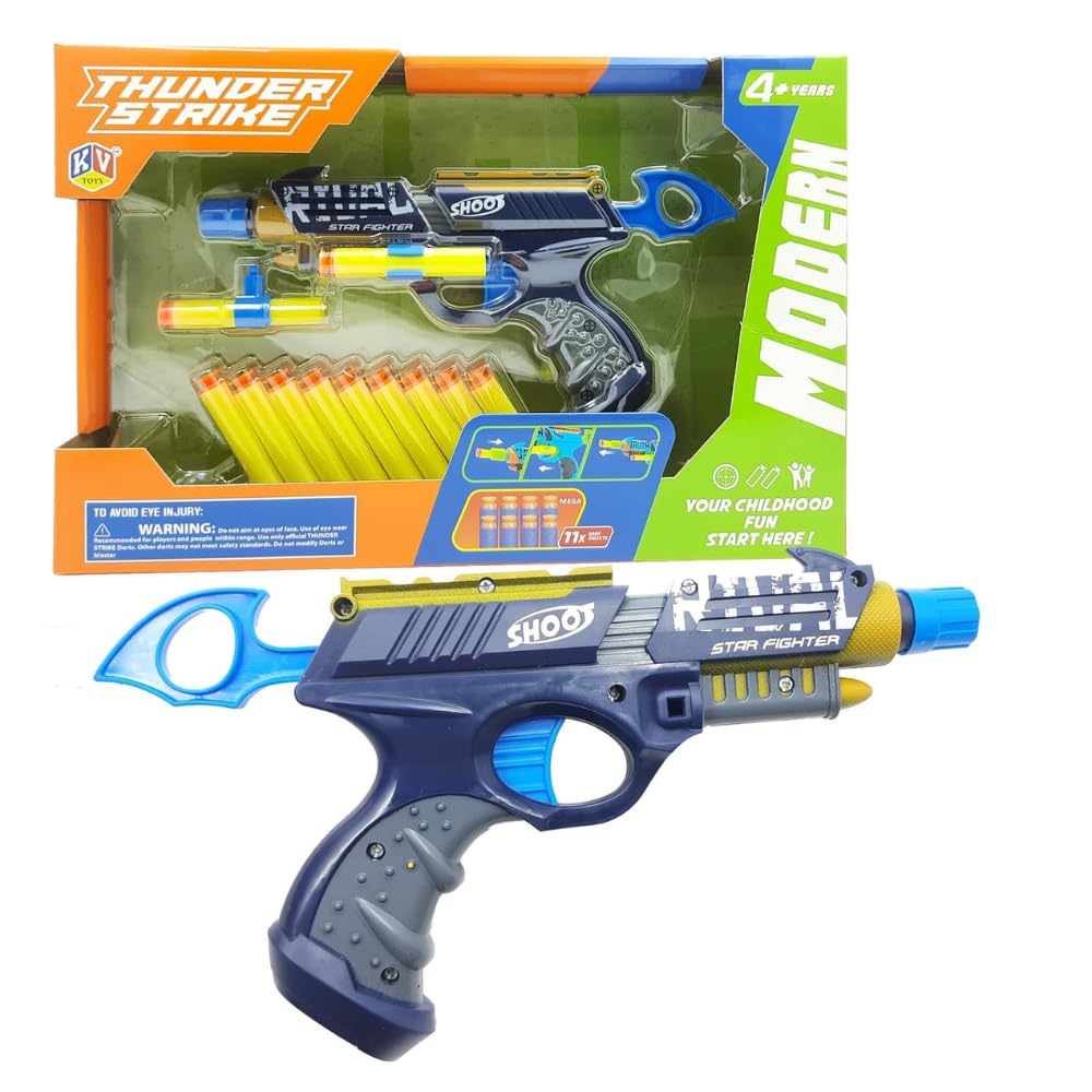 TOYSCAPE Thunder Strike Manual Soft Bullet Gun: Realistic Action, Safe for Indoors (11 Foam Darts Included) - Perfect for Kids 4+ (B0DGFHB16B) Amazon Price History, Amazon Price Tracker