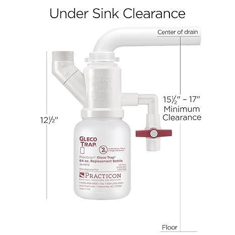 Practicon Gleco Trap System, Clay & Plaster Sink Trap Kit, 64 oz.