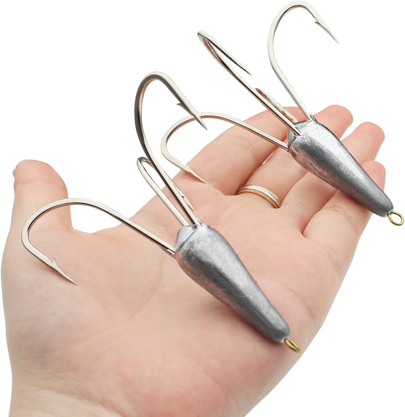 Snagging Hooks Snagging Weighted Treble Hooks Large Fishing Hooks Snagging Weighted Treble Hooks Weighted Treble Bunker Snag Hooks 3 Sizes 1.05oz/1.76oz/2.46oz