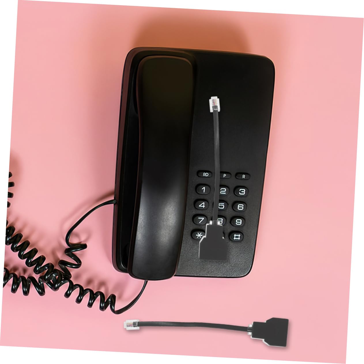 SHOWERORO 20 Stück Telefonleitungsadapter Telefonadapter Kabeladapter Rj11 Adapter Telefonteile Telefonsplitter Für Festnetztelefonkabeladapter Telefonzubehör Kupfer Schwarz
